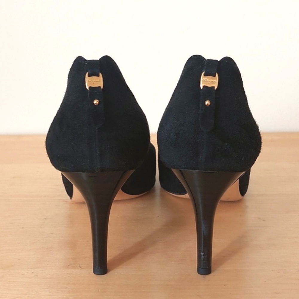 Salvatore Ferragamo black suede pumps - Picture 4 of 16